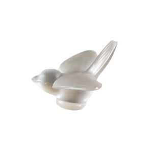 Vintage Sevres French Frosted Crystal Swallow Bird 3.25” x 4.5” France